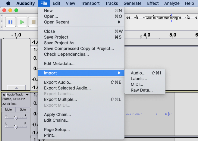 how to use audacity software for student s