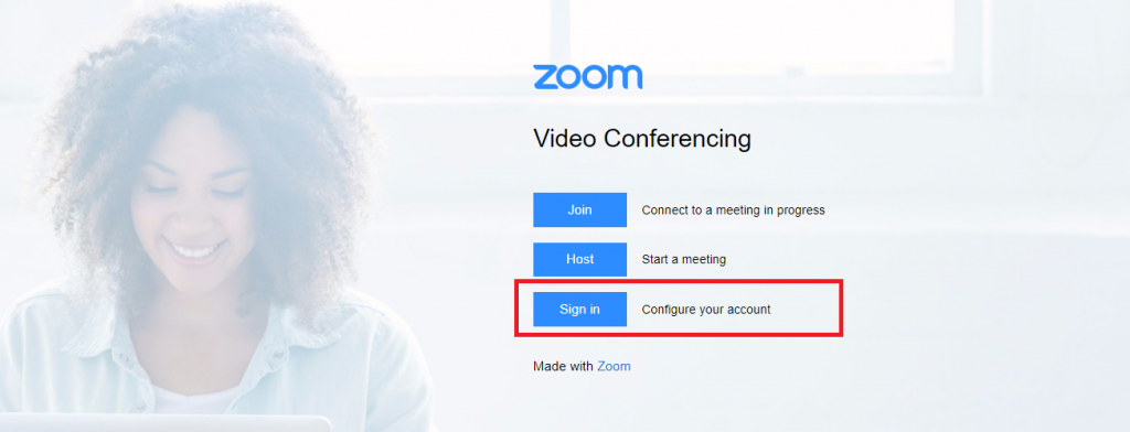 zoom log in with google